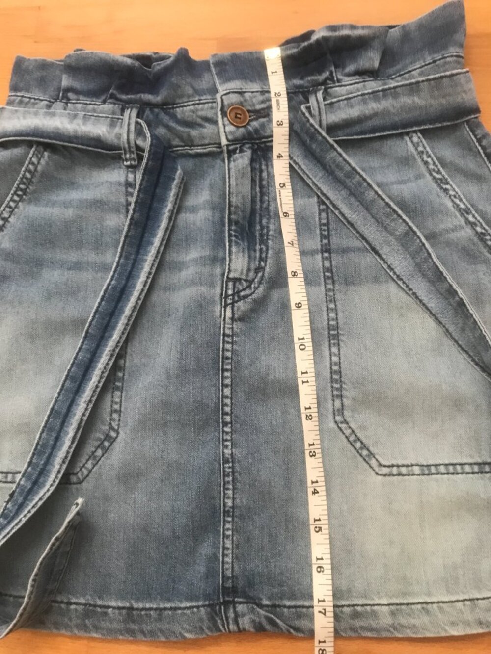 Free People Blue Denim Mini Skirt Splendor In The Grass Size 8 - Picture 10 of 12